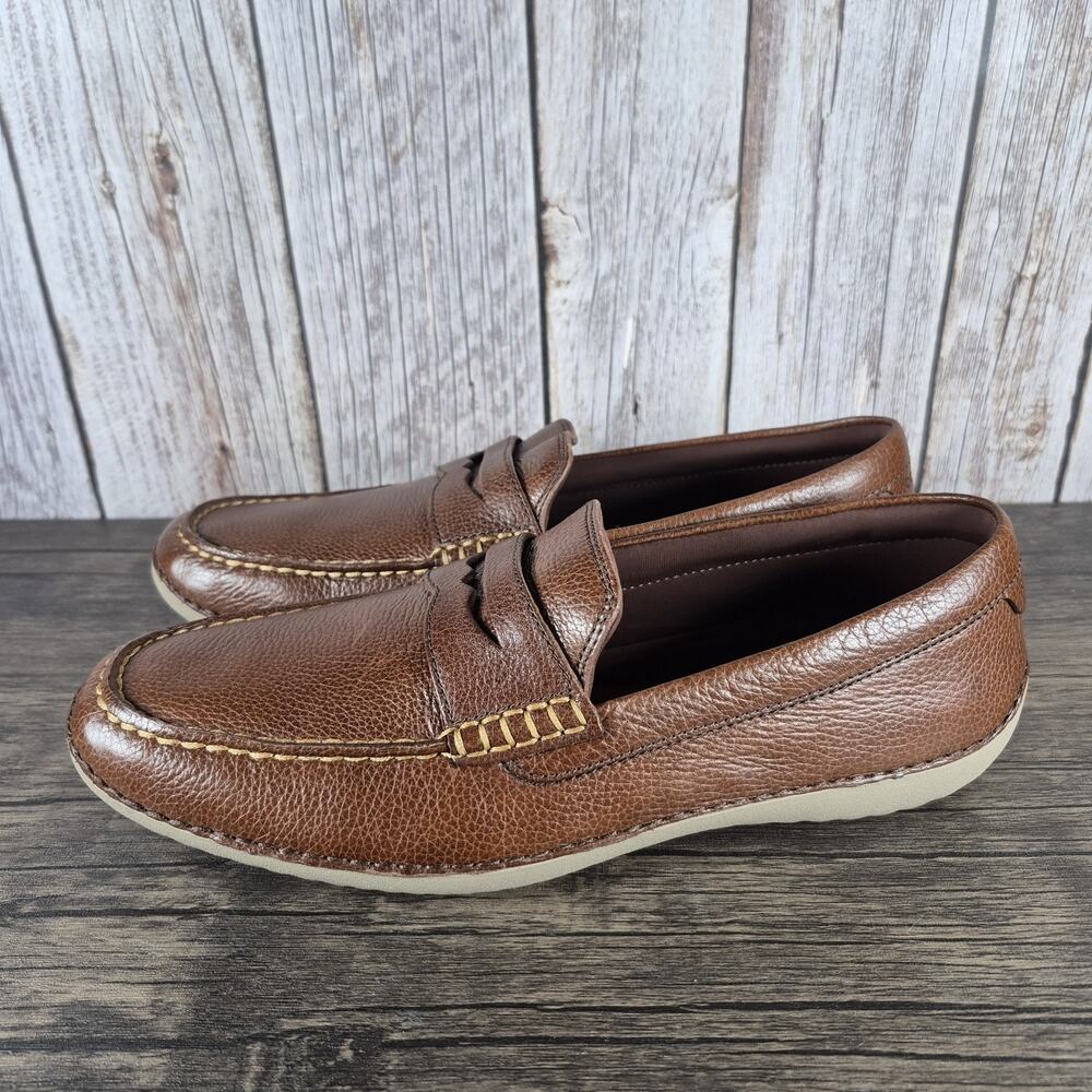 Cole Haan MotoGrand Traveler Penny Driver Loafers Brown Leather Men's Sz 9 M